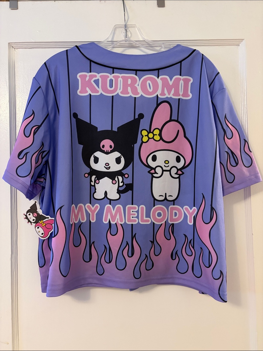 Sanrio Purple & Pink Kuromi & My Melody Button-Down Shirt NWT